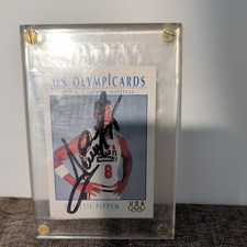 1992 Impel #15 Scottie Pippen Signed Olympic Card Autograph USA Dream Team