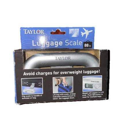 Taylor Luggage Scale Clips On Holds Up To 88 lbs Overweight Luggage Easy Reset