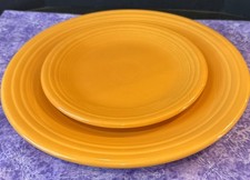 Fiestaware Tangerine Orange Homer Laughlin Salad Dinner Plates Fiesta USA
