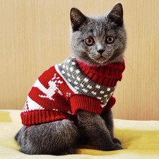Cute Cat Sweater Costume Winter Warm Pet Clothes for Cats Katten Sphynx Pullover