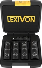 LEXIVON Lug Nut Impact Socket Set, 1/2-Inch Drive | Innovative 8-IN-4 Flip... 
