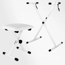 5 Core Keyboard Stand Piano Bench Set Adjustable Key Board Stands w Music Chair