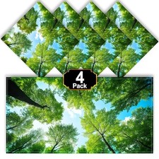 Flourescent Light Covers, 4 Pcs 4 x 2 FT Magnetic 4 Pack Forest Style 4Pcs