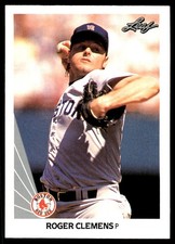 Roger Clemens 1990 Leaf #12 Boston Red Sox MLB READ FREE SHIPPING AutographDen