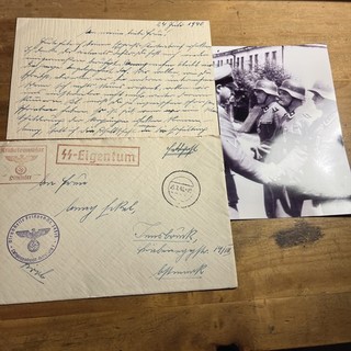 Rare WW2 German Feldpost Letter from Soldier nazi stamp war letter