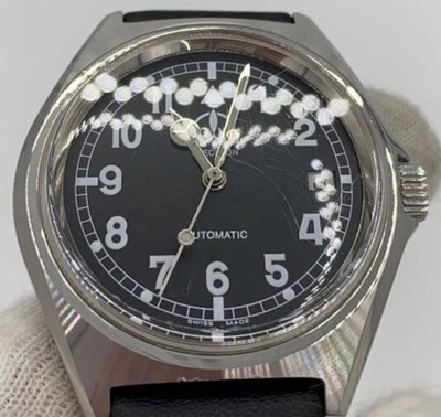 Ollech & Wajs Wristwatch Analog Watch Automatic Leather Swiss SS No Box