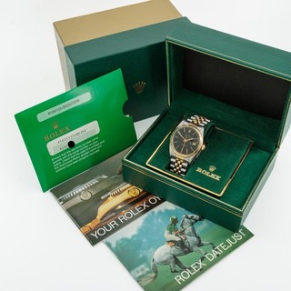 Men's Rolex OP Datejust Ref.#16013 Two Tone 36mm Watch w/Box & Papers #W245351 1