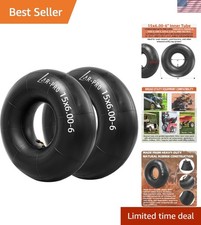 2-Pack Heavy-Duty 15x6.00-6 Inner Tubes with TR87 Valve Stem for Easy Inflation