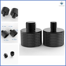 Mic Stand Adapter 5/8 to 3/8 5/8 to 1/4 Screw Adapter Combo Pack 2 Pack Black