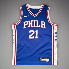 Youth Medium - Philadelphia 76ers Sixers Joel Embiid 21 NBA Nike Swingman Jersey
