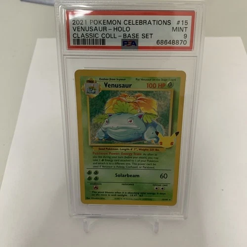 2021 POKEMON CELEBRATIONS VENUSAUR HOLO CLASSIC BASE SET PSA 9