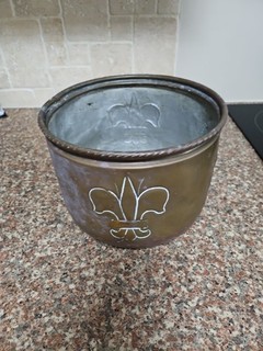 Extreamly Old Antique Brass Planter Jardiniere Plant Pot