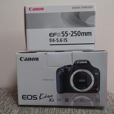 Canon EOS Kiss X2 DSLR Camera with EFS 55-250mm Lens Tested Excellent Condition