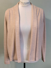 Papaya Classic Beige Open Cardigan UK Size 20 Super Soft Knit Long Sleeves