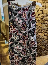 Ann Taylor Factory Floral Sleeveless Dress, SZ 2, Back zip, Lined