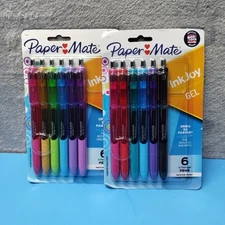 Lot Of 2 Paper Mate InkJoy Gel Pens, Medium Point, Assorted Colors, 6 Count 