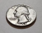1951 Washington Quarter • 90% Silver • Circulated • X143