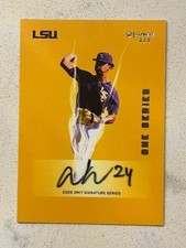 ANTHONY EYANSON 2025 ONIT LSU Tigers Baseball On Card ONE SERIES AUTO #'d 1/1