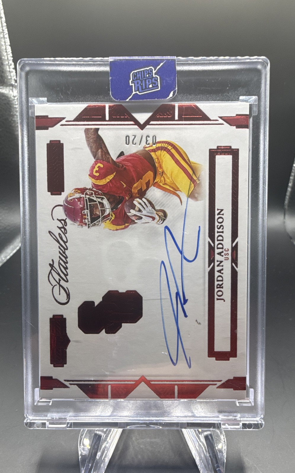 Jordan Addison Panini Flawless Collegiate Team Logo Signatures #TLSJA Base