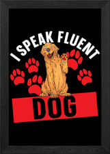 Gerahmtes Wandbild Hundetrainer Poster Leinwanddruck Bild