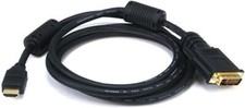6 Feet Black  28AWG HDMI to DVI-D Dual Link M1-D (P&D) Ferrite cores video cable