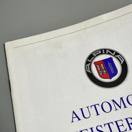 BMW ALPINA Automobile Meisterwerke Brochure/Prospekt 1996 E36 E34 E38 E31 - Picture 8 of 11