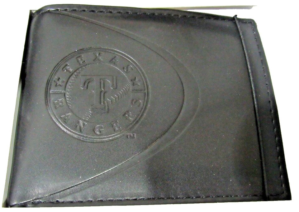 MLB Texas Rangers Men's Black Watch and Leather Wallet Set by Game Time - Image 3 of 4