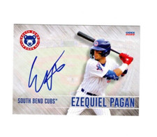 Ezequiel Pagan 2023 South Bend Cubs signed autograph baseball card Guayanilla d