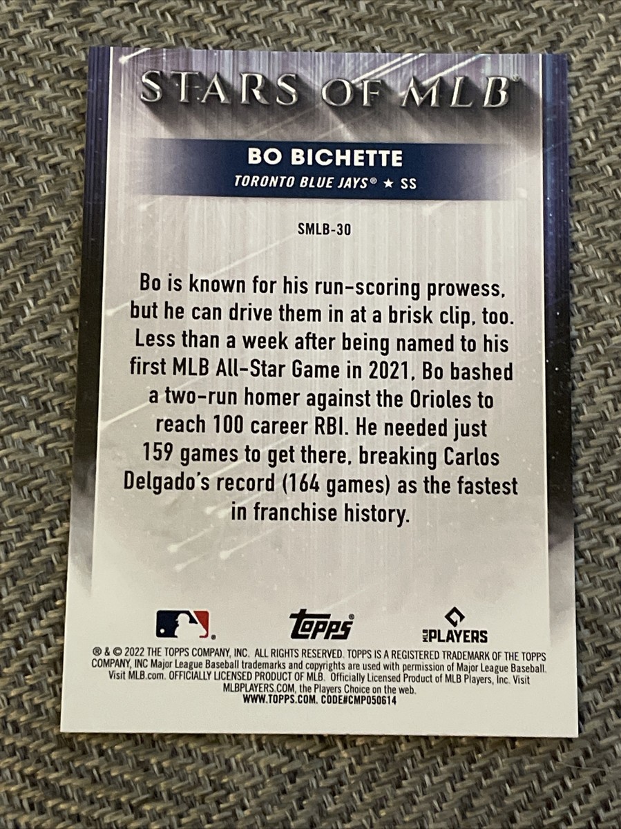2022 Topps Series 1 Stars Of MLB Bo Bichette Card #SMLB-30 2022 Topps Series 1 Stars Of MLB Bo Bichette Card #SMLB-30