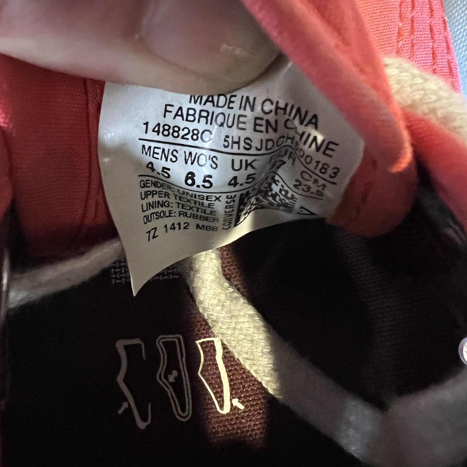 Womens Converse Jack Purcell Light Red Low Top Canvas Shoes Sneakers Size 6.5 M thumbnail 6