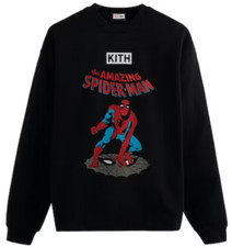 KITH x Spider-Man "Allies" Vintage Men's Crewneck Sweatshirt Size M