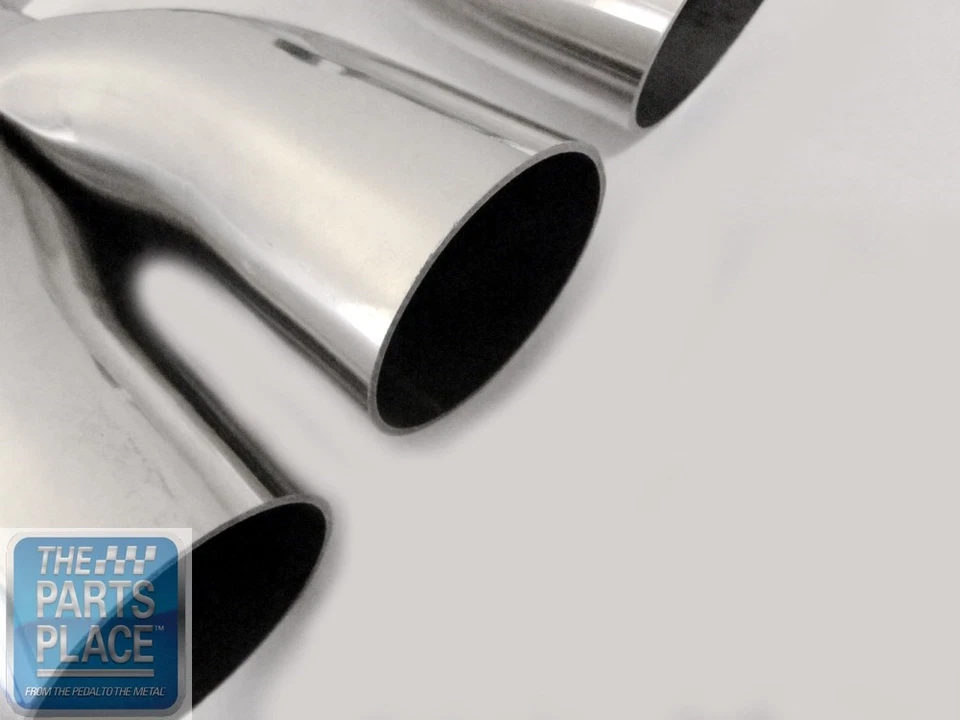 1970 - 71 庞蒂亚克 GTO 拆分排气尾管头不锈钢双 2.25 — 第 2/2 张图片