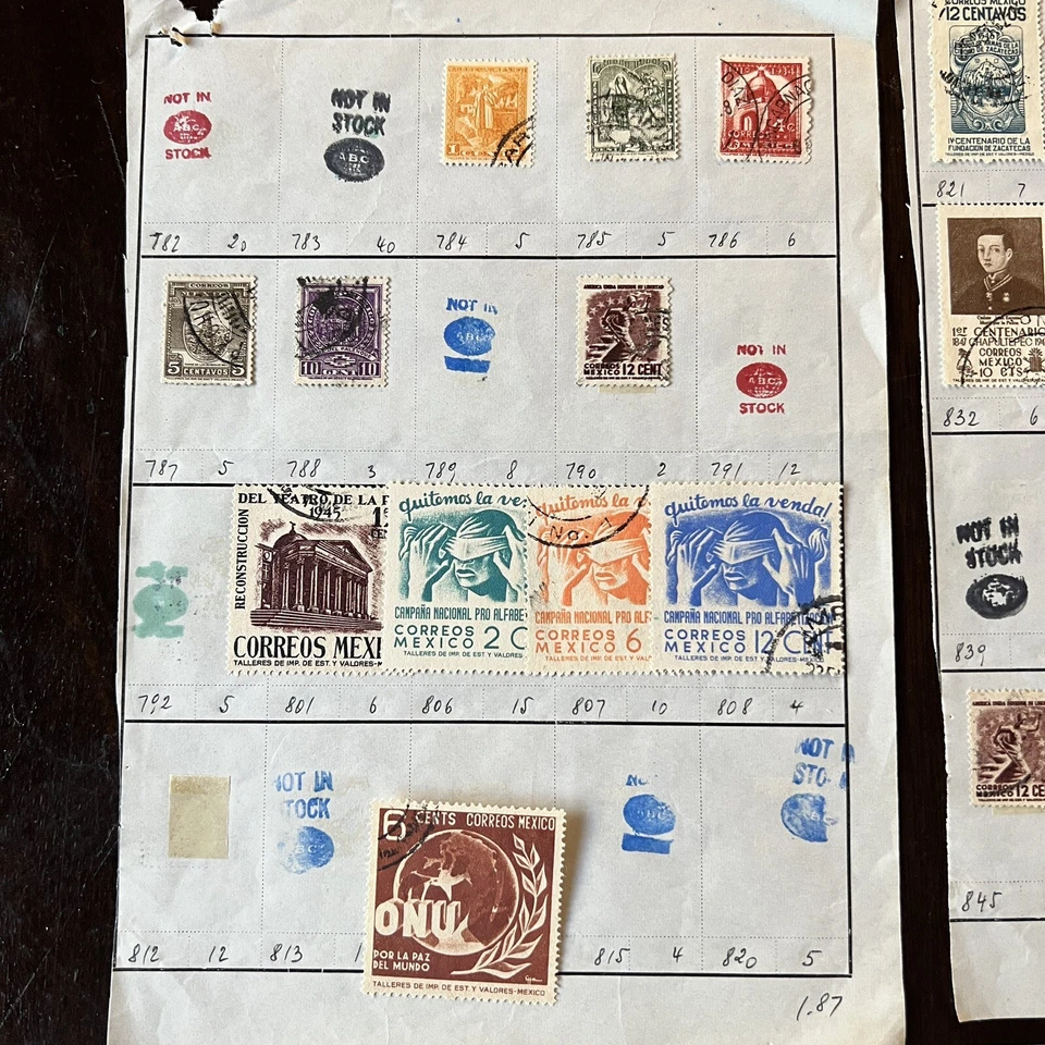 老式10页墨西哥邮票 — 第 2/4 张图片