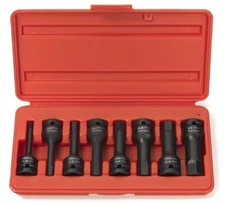 PRO GRADE 8Pc 1/2" Drive Hex Driver Impact Socket Bit Set (SAE) 1/4" ~ 3/4" Bits