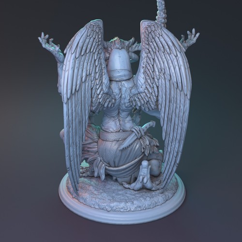 Menschenfressender Dämon Miniatur Lord der Unterwelt Figur für Tabletop wie D&D - Picture 8 of 10