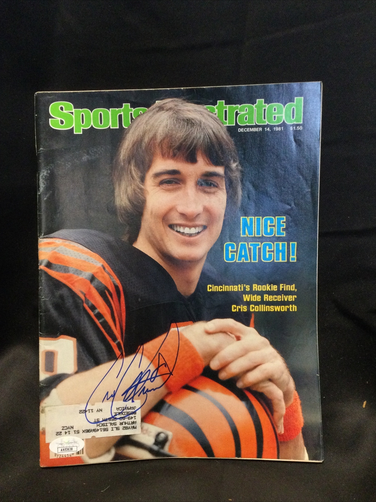 cris collinsworth Signed Sports Illustrated Magazine Jsa -1 # 