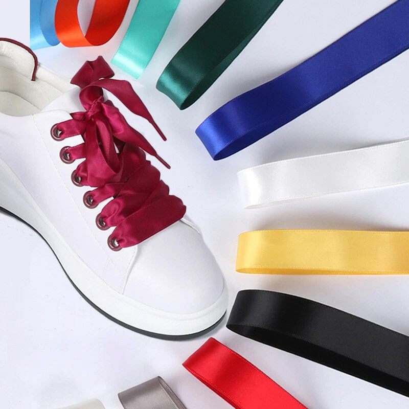 Sneakers with cheap satin laces