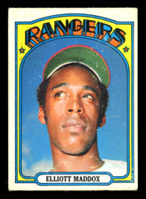 1972 TOPPS OPC O PEE CHEE Baseball #277 Elliott Maddox VG-EX Texas Rangers Card
