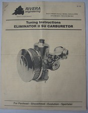 Tuning Instructions Eliminator II SU Carburet...