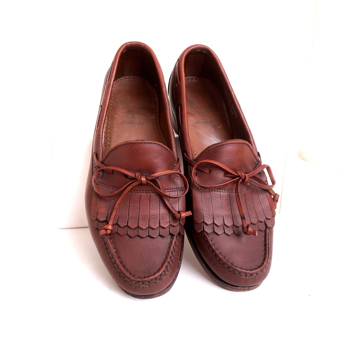 Allen Edmonds Men\'s Alameda Brown Leather Kiltie Tie Loafers 12 D Made in USA Allen Edmonds Men main image 4
