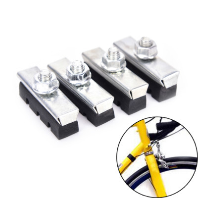 4PCS Mountain Road Bicycle Cycling Braking V-Brake Brake Holder Shoes Pad NzMFS