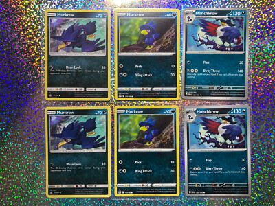 Pokemon Regular: Ultra Prism 71/156 Murkrow; Paldea Evolved 132/193 Honchkrow