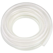 Tubo de vinilo PVC transparente trenzado de alta presión flexible 1/2" ID x 3/4" OD - 50 pies