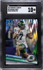 2023 Bowman Chrome University Michael Pratt SURGE Breakers Delight Rookie SGC 10