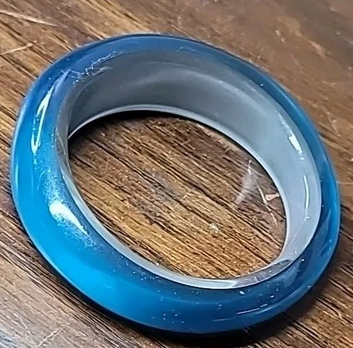 Blue Acrylic Freeform Bangle Bracelet Vintage Moonglow? - Picture 4 of 20