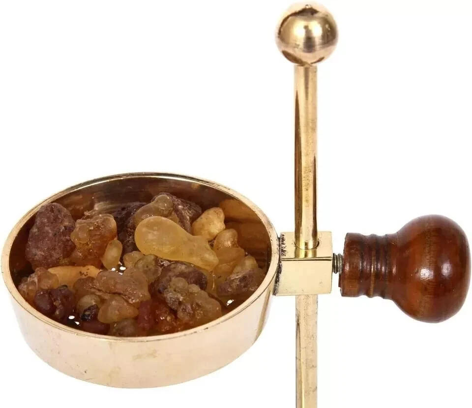 Brass Adjustable Incense Resin Burner - Charcoal Free, 5.5 Inch, Free Ship - Image 2 of 3