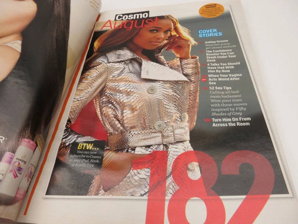 Cosmopolitan Magazine August 2012 Ashley Greene News Stand NO LABEL Foto 3 de 4