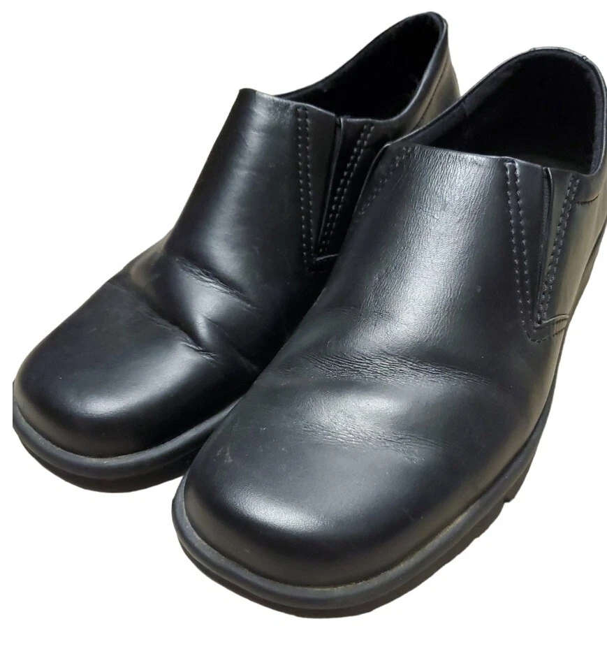 Scarpe mocassino Ecco nere in pelle suola lattice uomo taglia US 7