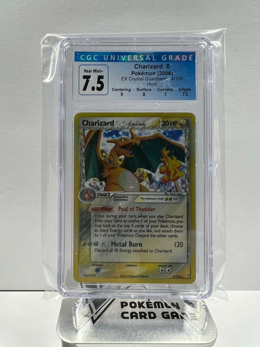 Carta Antiga Pokemon Charizard 4/100 Holo Rare Ex Crystal Guardians  Original Card