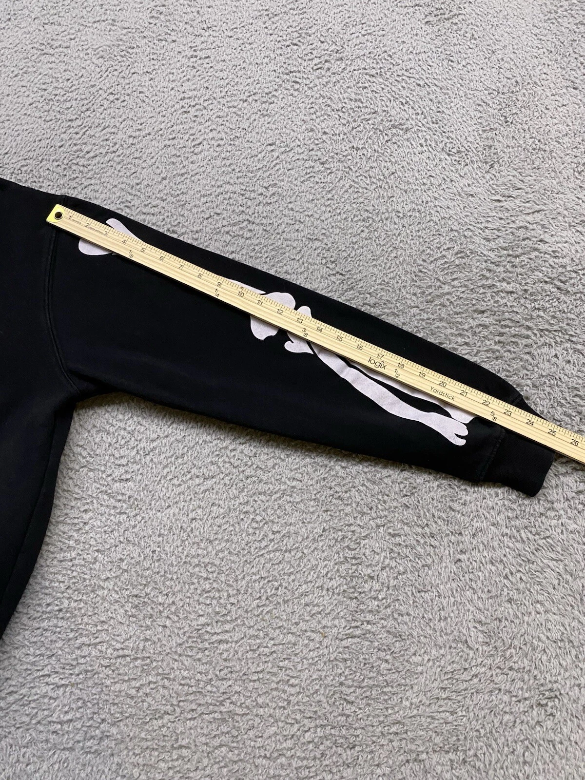 RHUDE Rude XXX Felpa con Cappuccio Uomo XL Nero Scheletro Full Top Zip Giacca Teschio Halloween Gotico